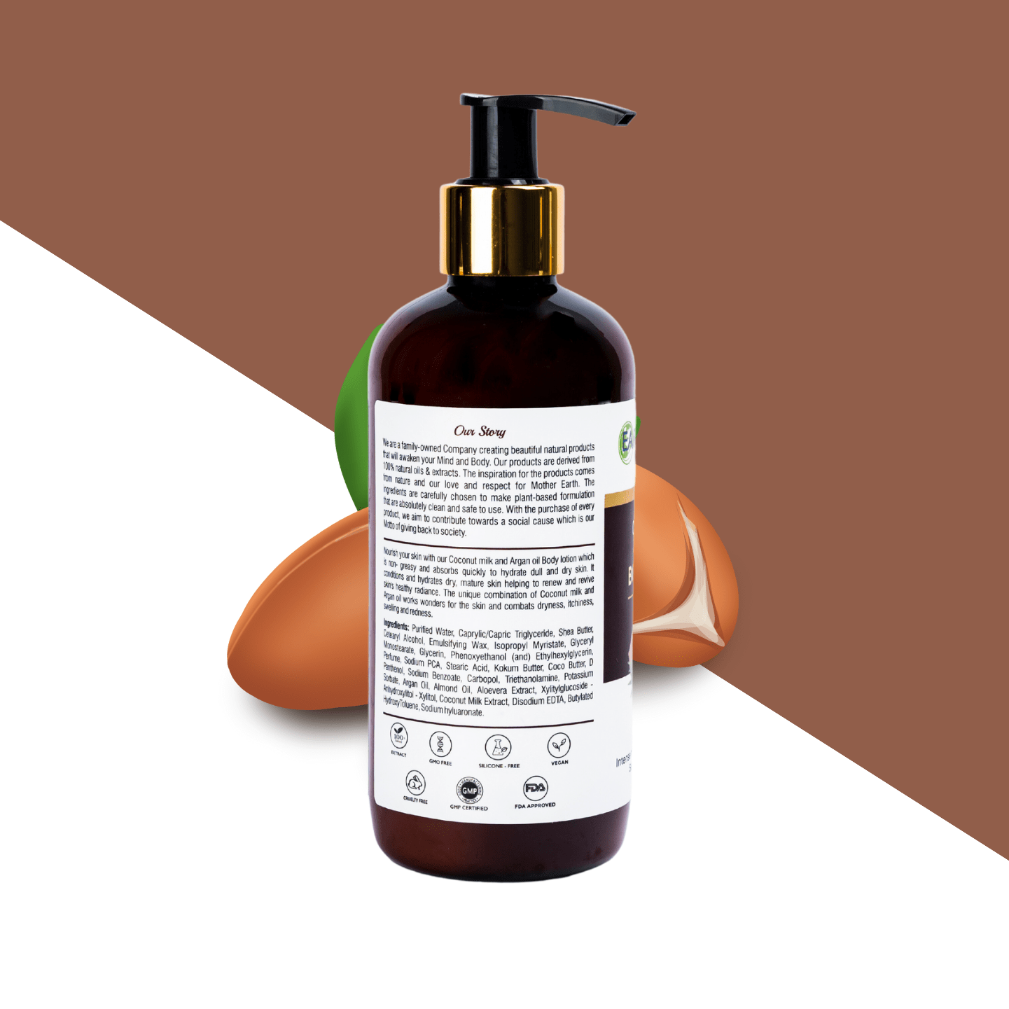 Coconut Milk & Argan Oil Body Lotion is a premium moisturizer suitable for normal skin types